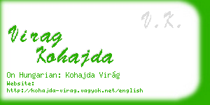 virag kohajda business card